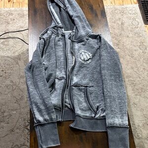 Gray Zip-Up Hoodie